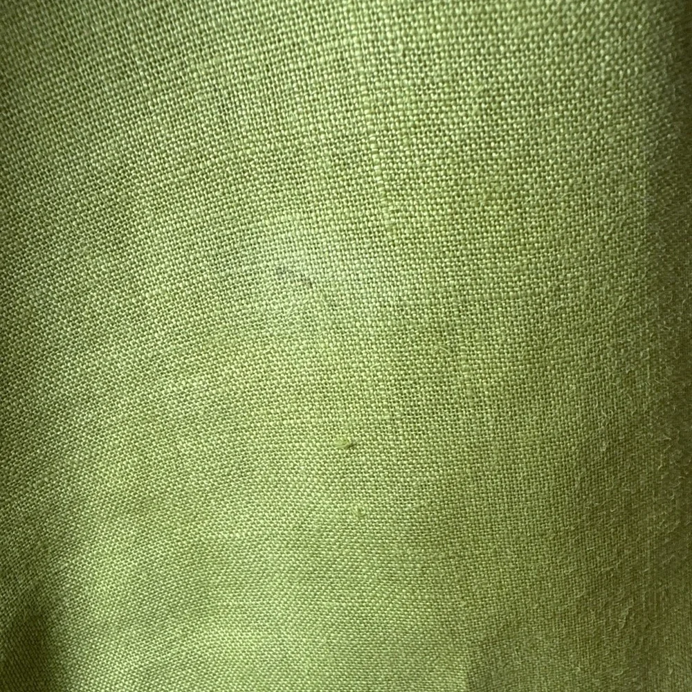 Talbots Womens Top 12 Lime Green 100% Irish Linen Button Up Office Preppy (read) - Picture 6 of 7
